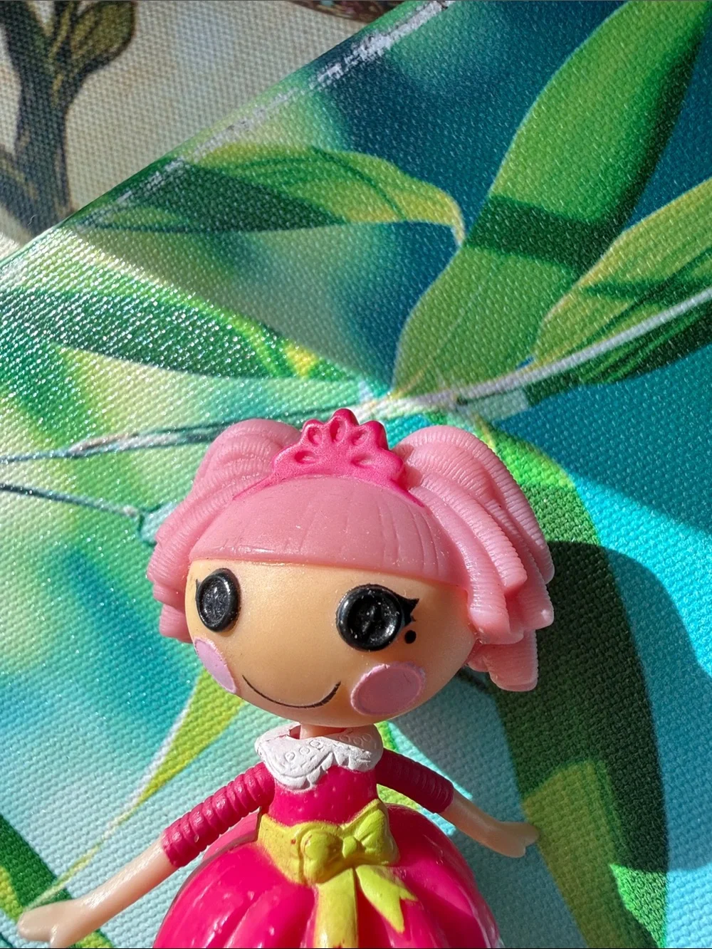 Mini Laloopsy. Pink Princess Fashion Doll with Yellow Bow Accent